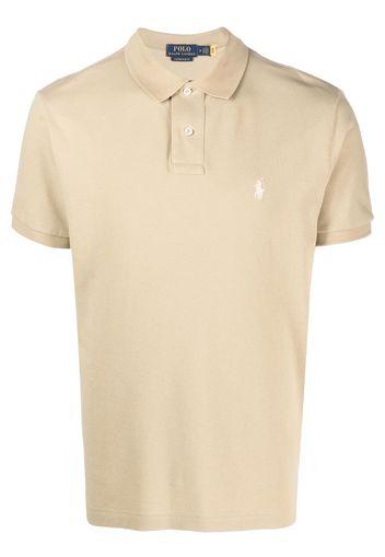 Polo Ralph Lauren logo-embroidered polo shirt - Nude