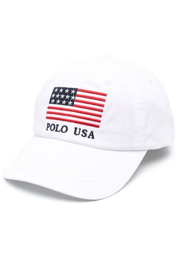 Polo Ralph Lauren USA-flag detail baseball cap - Weiß