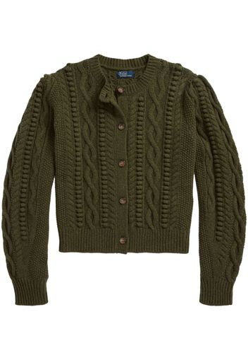 Polo Ralph Lauren cable-knit button-up cardigan - Grün