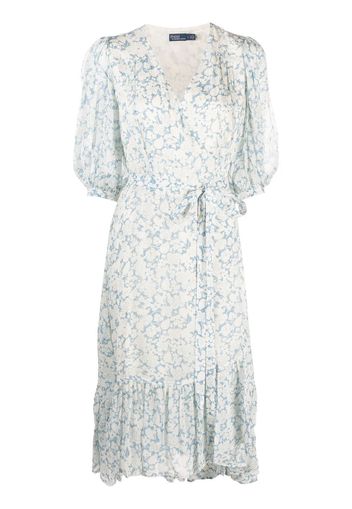 Polo Ralph Lauren floral-print midi dress - Blau