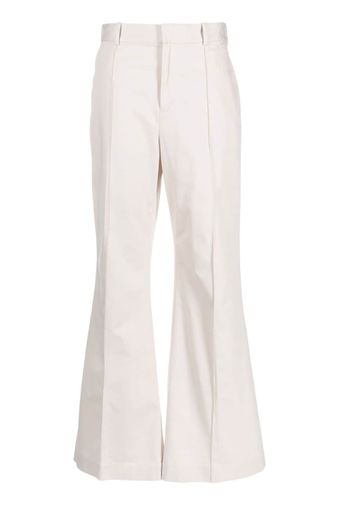 Polo Ralph Lauren high-waisted stretch-cotton flared trousers - Weiß