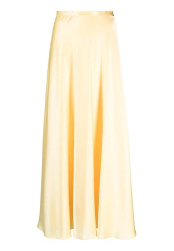 Polo Ralph Lauren flared satin maxi skirt - Gelb