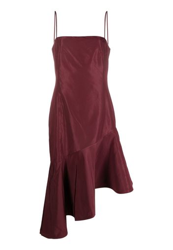 Polo Ralph Lauren asymmetric taffeta midi dress - Rot