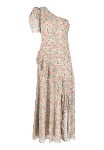 Polo Ralph Lauren one-shoulder floral-print maxi dress - Nude