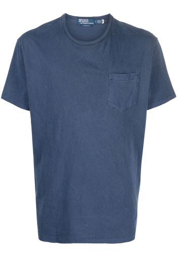 Polo Ralph Lauren logo-embroidered cotton T-shirt - Blau