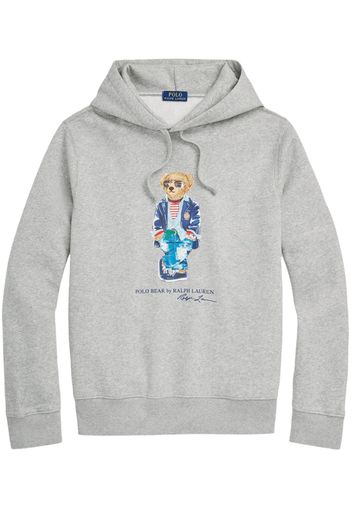 Polo Ralph Lauren Polo Bear-motif drawstring hoodie - Grau