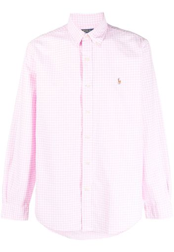 Polo Ralph Lauren embroidered-logo checked shirt - Weiß