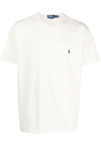 Polo Ralph Lauren logo-detail short-sleeved T-shirt - Nude