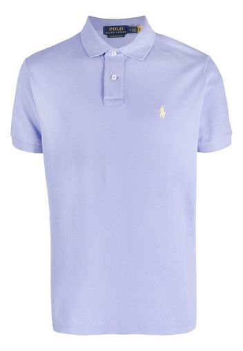 Polo Ralph Lauren embroidered-logo short-sleeved polo shirt - Blau