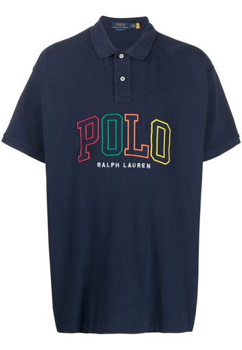 Polo Ralph Lauren embroidered-logo cotton polo shirt - Blau