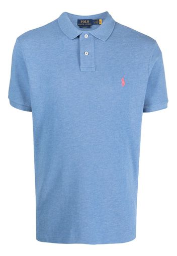 Polo Ralph Lauren embroidered-logo cotton polo shirt - Blau