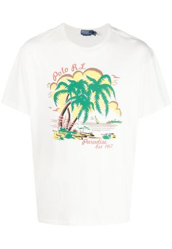 Polo Ralph Lauren printed cotton T-shirt - Weiß