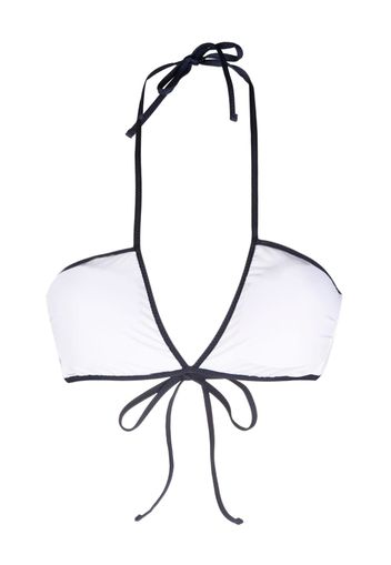 Polo Ralph Lauren contrast-trim bikini top - Weiß