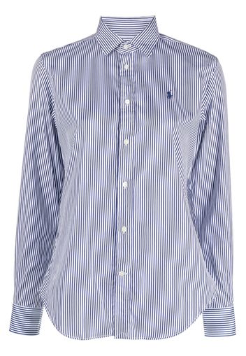 Polo Ralph Lauren embroidered-logo buttoned shirt - Blau