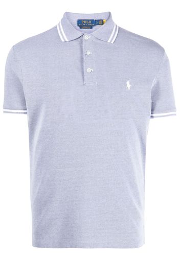 Polo Ralph Lauren Poloshirt mit gestreiften Rändern - Blau