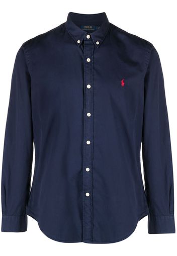 Polo Ralph Lauren embroidered Polo Pony long-sleeve shirt - Blau