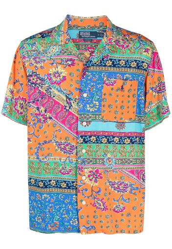 Polo Ralph Lauren graphic-print patchwork shirt - Orange