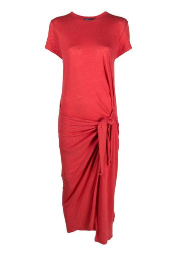 Polo Ralph Lauren T-Shirtkleid mit Knotendetail - Rot