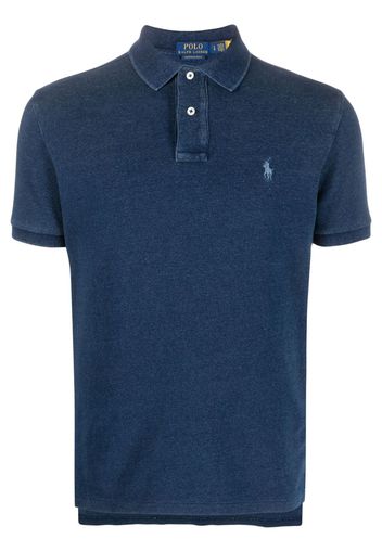 Polo Ralph Lauren embroidered-logo cotton polo shirt - Blau