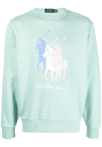 Polo Ralph Lauren logo-print cotton sweatshirt - Grün