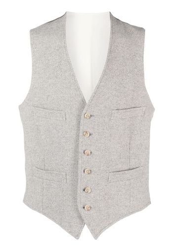 Polo Ralph Lauren herringbone wool-blend waistcoat - Grau