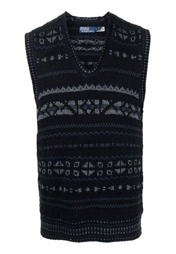 Polo Ralph Lauren Fair Isle intarsia-knit vest - Blau