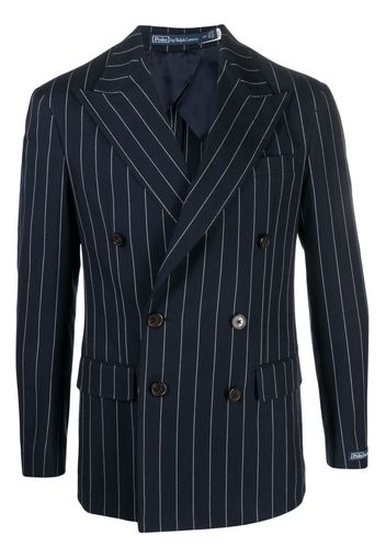 Polo Ralph Lauren pinstriped double-breasted blazer - Blau