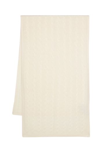 Polo Ralph Lauren cable-knit recycled cashmere scarf - Nude