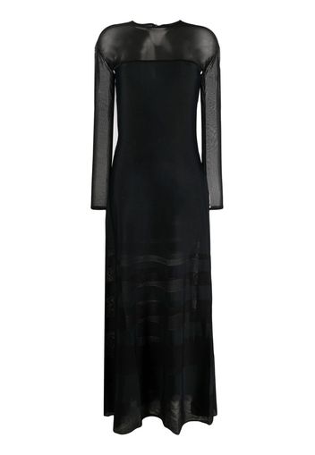 Polo Ralph Lauren semi-sheer maxi dress - Schwarz