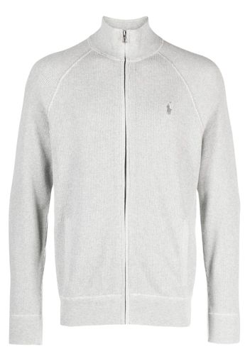 Polo Ralph Lauren waffle-knit zip-up cardigan - Grau