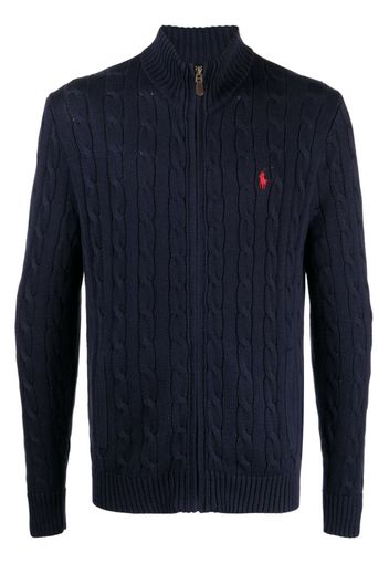 Polo Ralph Lauren Cardigan mit Zopfmuster - Blau