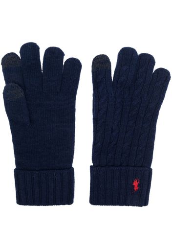 Polo Ralph Lauren Polo Pony cable-knit gloves - Blau