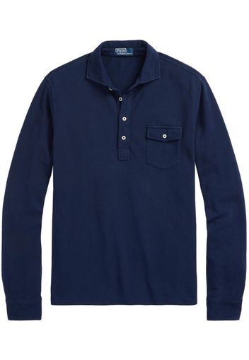 Polo Ralph Lauren long-sleeve cotton polo shirt - Blau