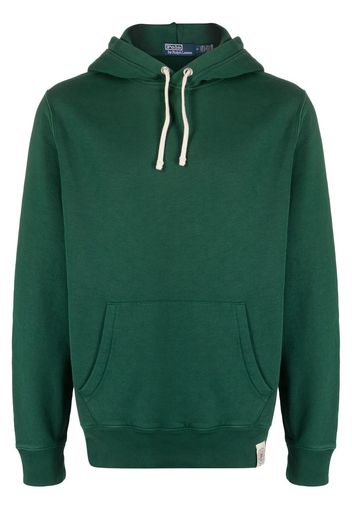 Polo Ralph Lauren logo-patch drawstring hoodie - Grün