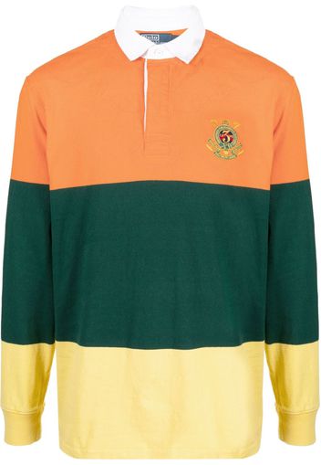 Polo Ralph Lauren logo-embroidered colour-block polo shirt - Orange