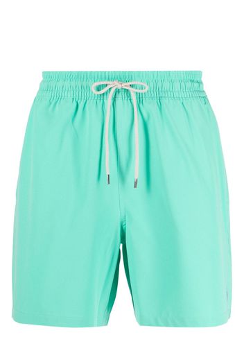 Polo Ralph Lauren logo-patch drawstring swim shorts - Grün