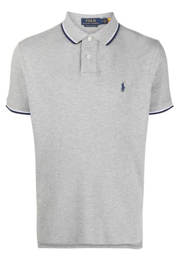 Polo Ralph Lauren embroidered-logo cotton polo shirt - Grau