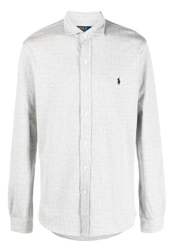 Polo Ralph Lauren logo-embroidered cotton shirt - Grau