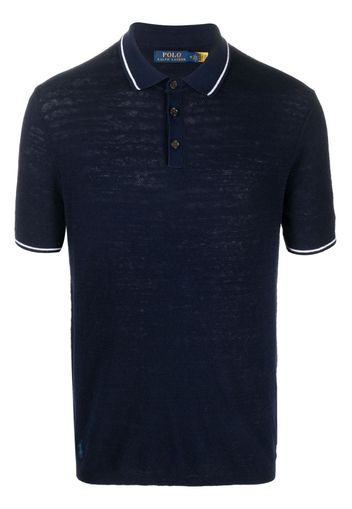 Polo Ralph Lauren embroidered-logo short-sleeve polo shirt - Blau