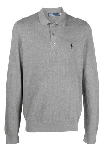 Polo Ralph Lauren logo-embroidered cotton polo shirt - Grau