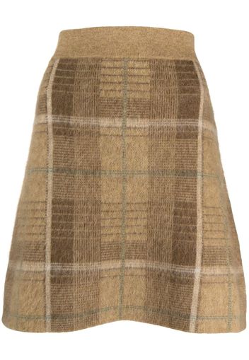 Polo Ralph Lauren checked intarsia-knit skirt - Nude