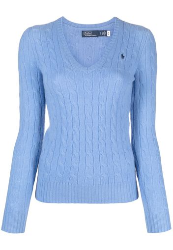 Polo Ralph Lauren Pullover mit Zopfmuster - Blau