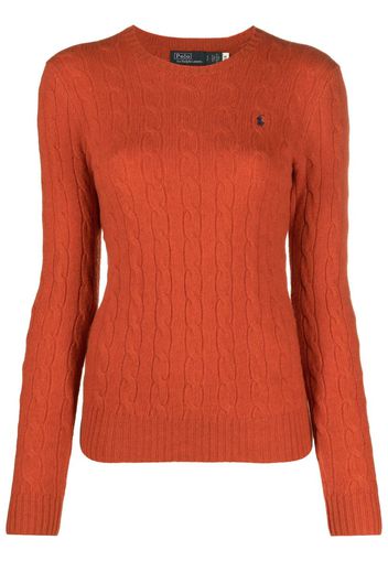 Polo Ralph Lauren Polo Pony Pullover mit Zopfmuster - Rot