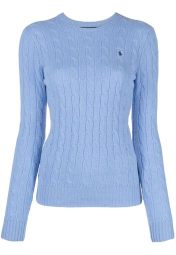 Polo Ralph Lauren Polo Pony Pullover mit Zopfmuster - Blau