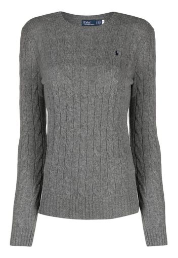 Polo Ralph Lauren Polo Pony Pullover mit Zopfmuster - Grau