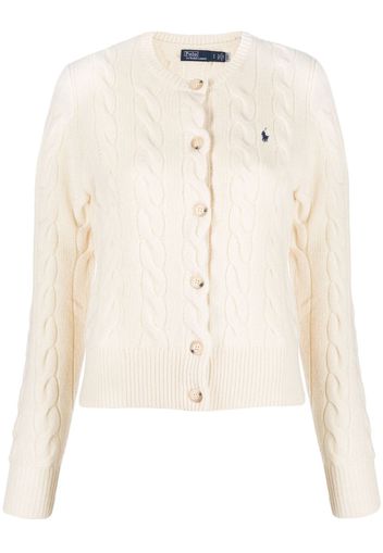 Polo Ralph Lauren Polo Pony cable-knit cardigan - Weiß