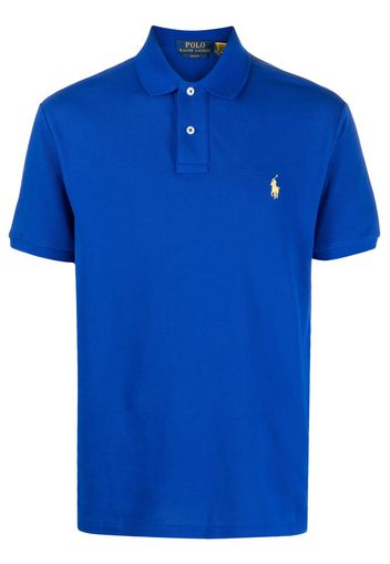 Polo Ralph Lauren logo-embroidered cotton polo shirt - Blau