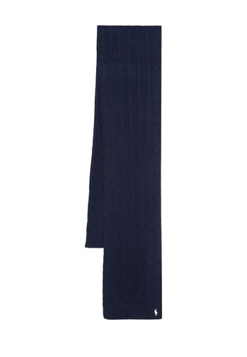 Polo Ralph Lauren Polo Pony knitted cotton scarf - Blau