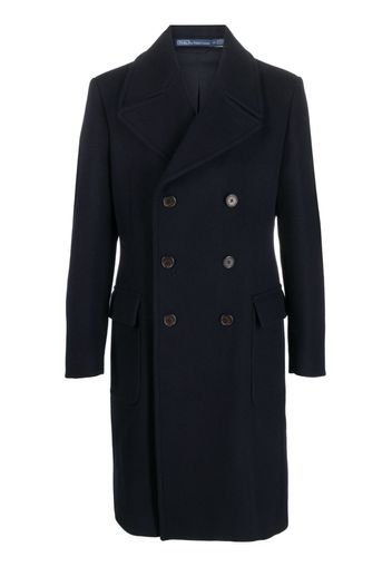 Polo Ralph Lauren double-breasted wool-blend coat - Blau