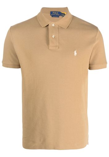 Polo Ralph Lauren logo-embroidered short-sleeve polo - Nude